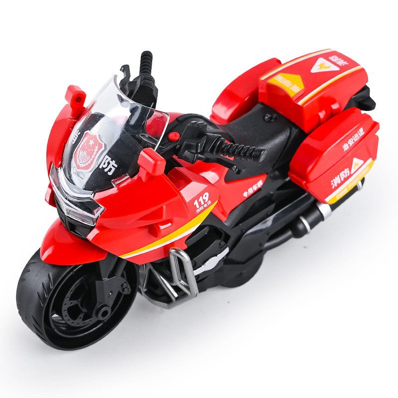 Inertial motorcycle toy motorcycle model