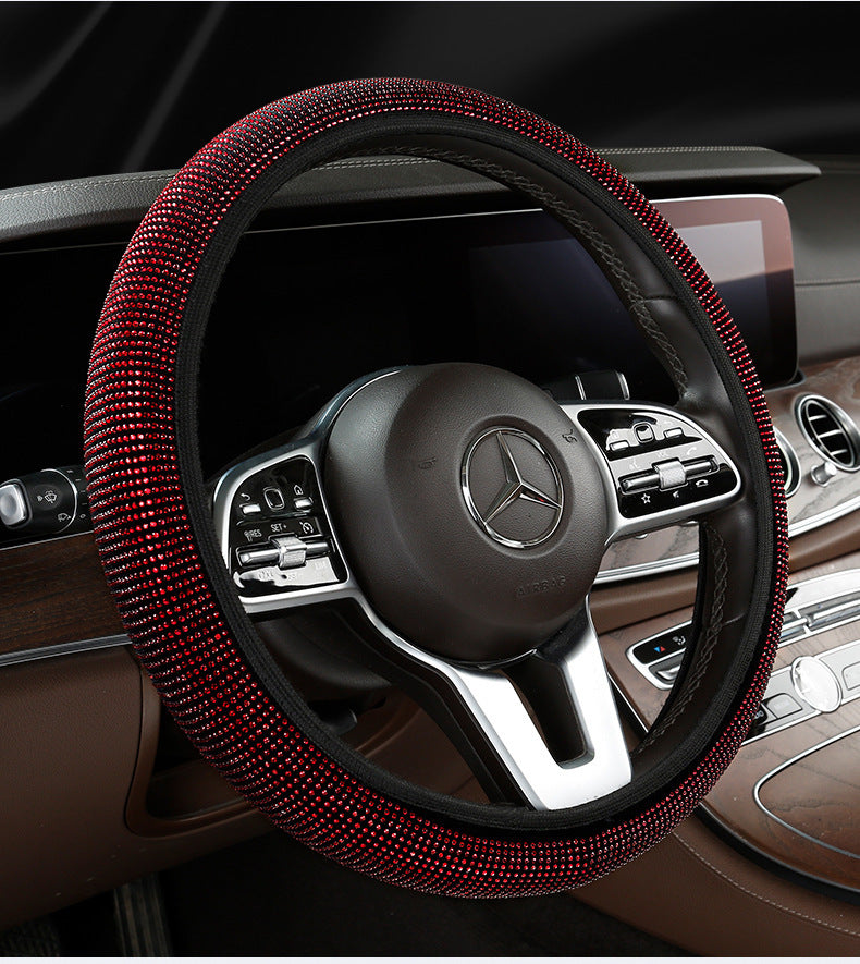 Diamond-Studded Steering Wheel Cover - All-Season Comfort