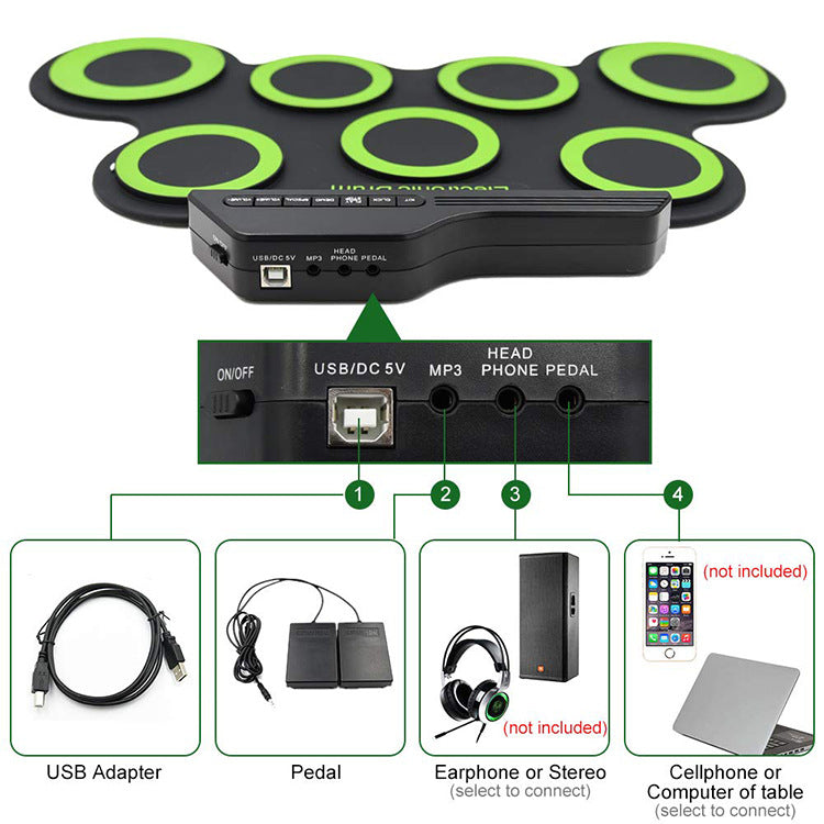 Roll-Up Electronic Drum Set