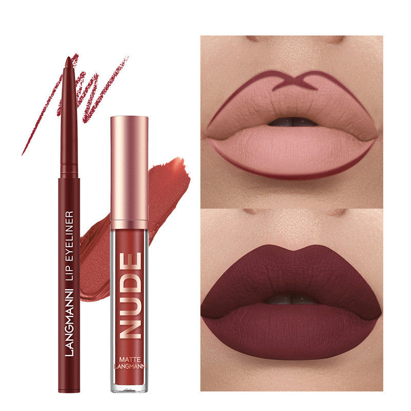 Premium 12-Piece Matte Lip Kit: Long-Lasting Lipstick & Liner Set