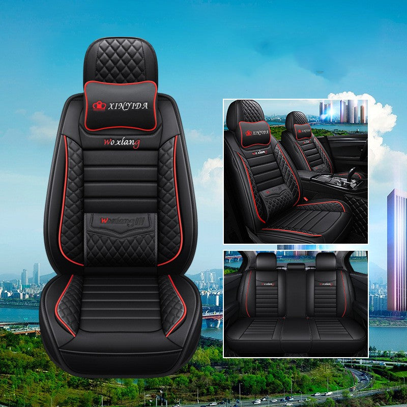 Premium Leather Car Seat Cushion - All Seasons