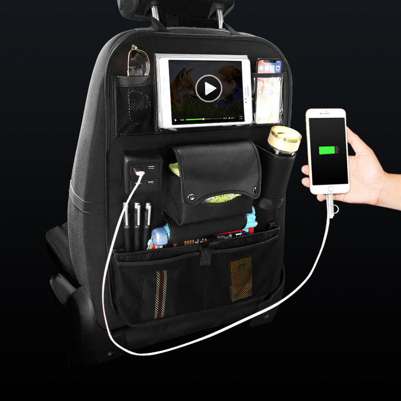 Premium Car Backseat Organizer with USB Charging