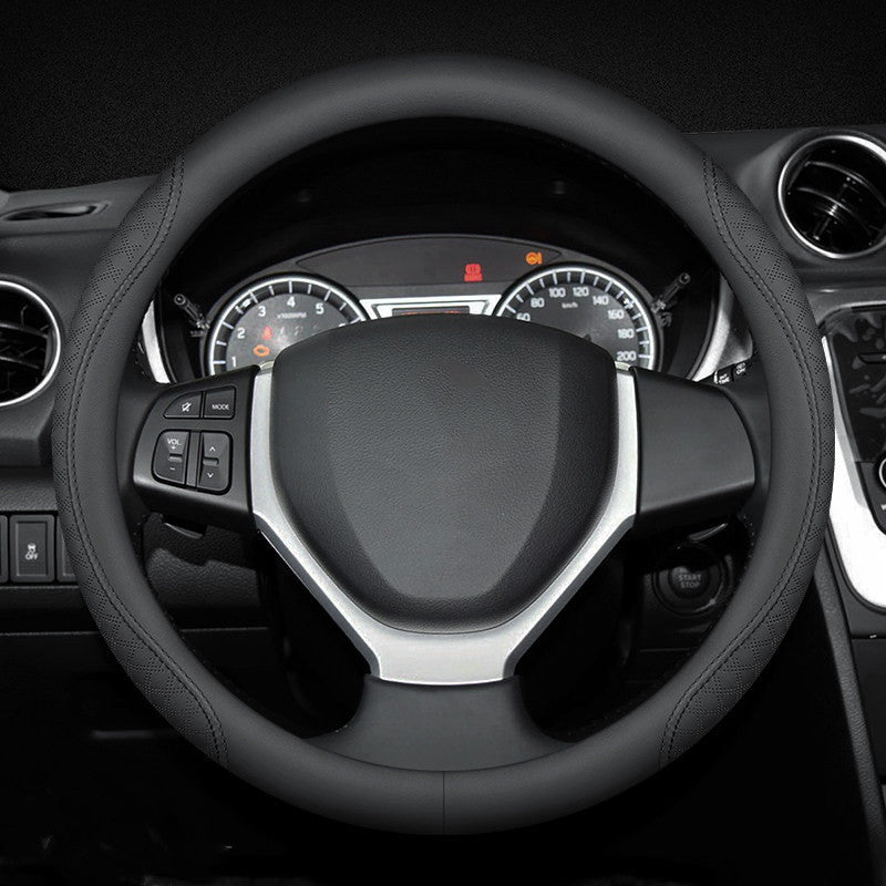 Four Seasons Universal Napa Leather Car Steering Wheel Cover