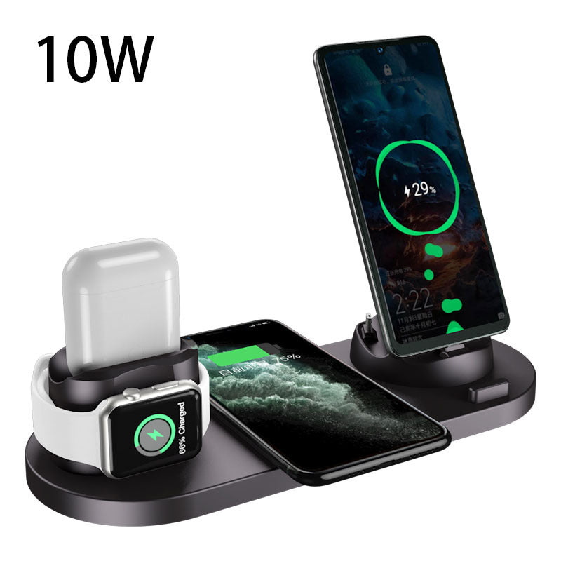6 in 1 Wireless Charging Dock Station for iPhone and Smartwatch Fast Charging Pad