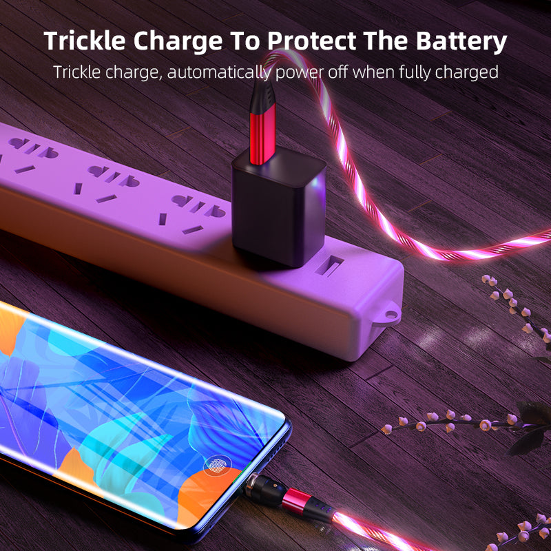 540° Rotating Magnetic LED Charging Cable