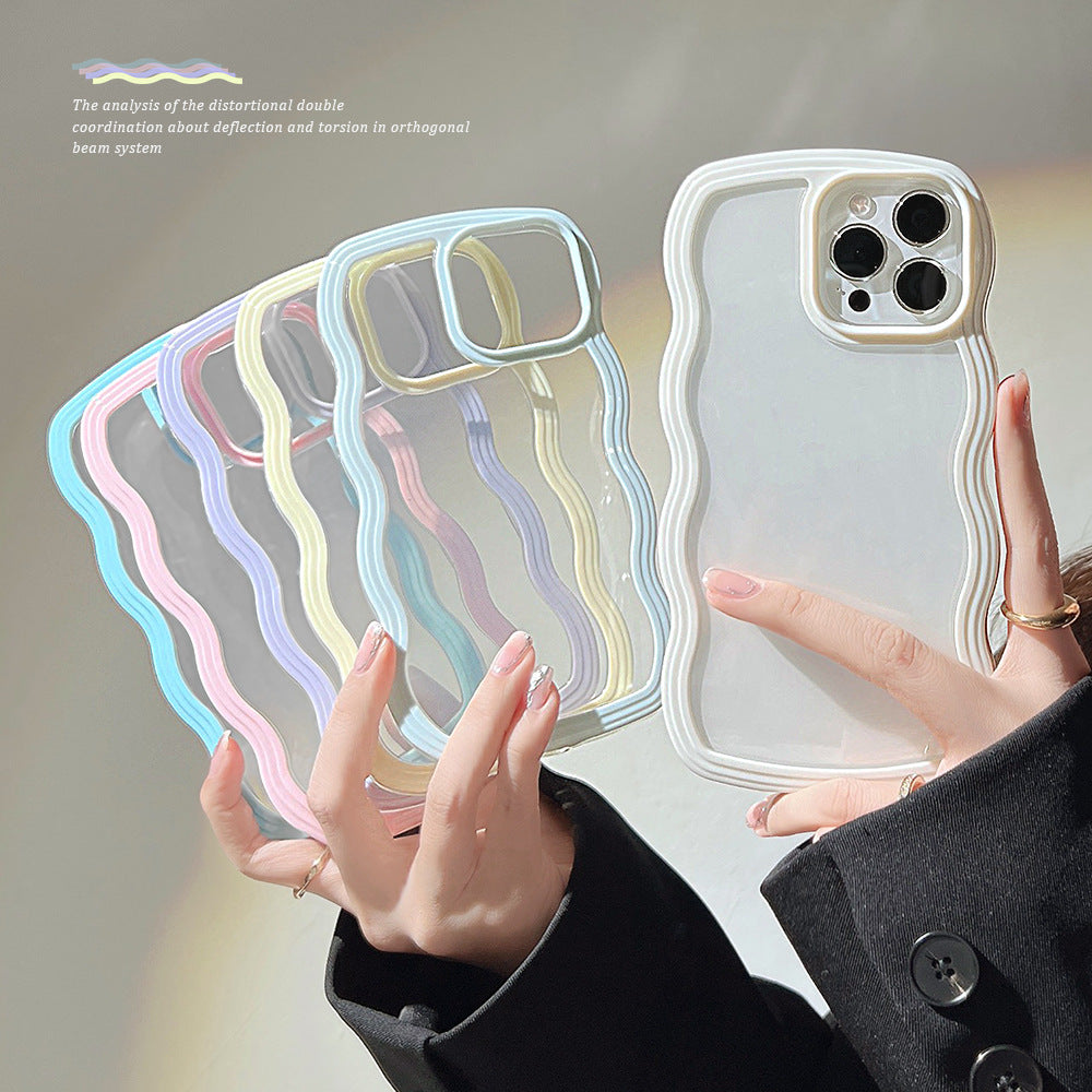 Wavy Border iPhone Case - Flexible TPU & Full Protection