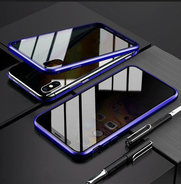 Magnetic Privacy Glass Case for iPhone