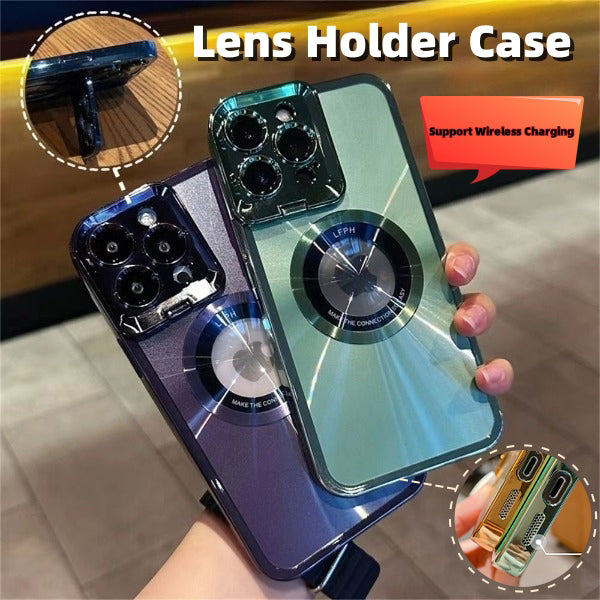 Electroplated Magsafe Phone Case with Invisible Stand