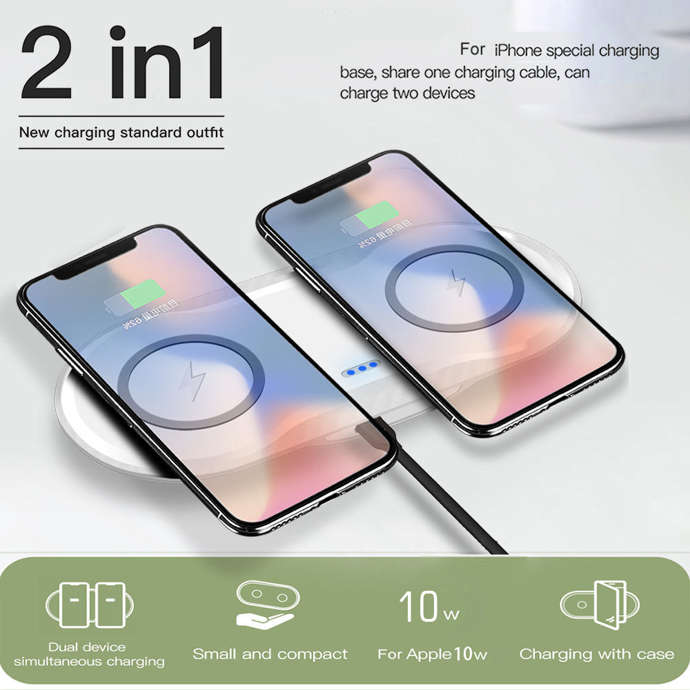 Dual Wireless Charging Pad for Mobile Phones