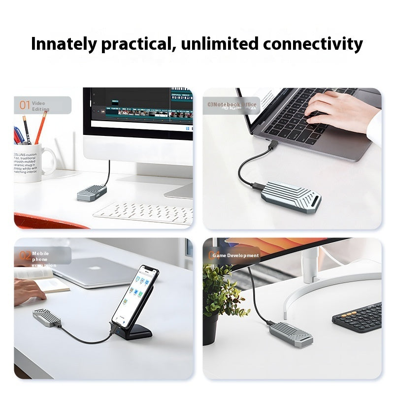 Lightning 4 Compatible Aluminum Case for M.2 NVMe External Solid State Drive Expansion