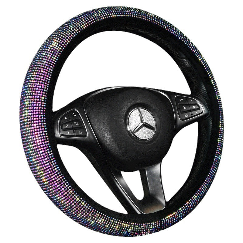 Diamond-Studded Steering Wheel Cover - All-Season Comfort