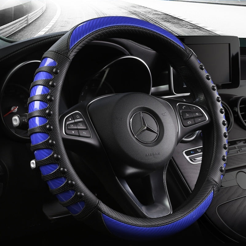 Premium Leather & Silicone Steering Wheel Cover