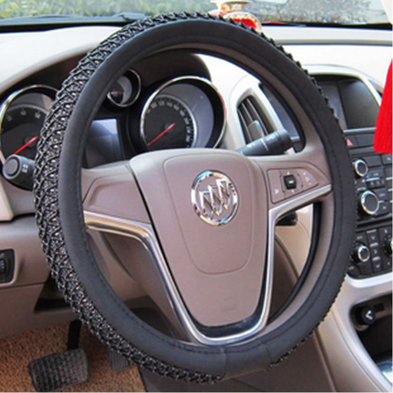 Premium Ice Silk Steering Wheel Cover for Summer Driving