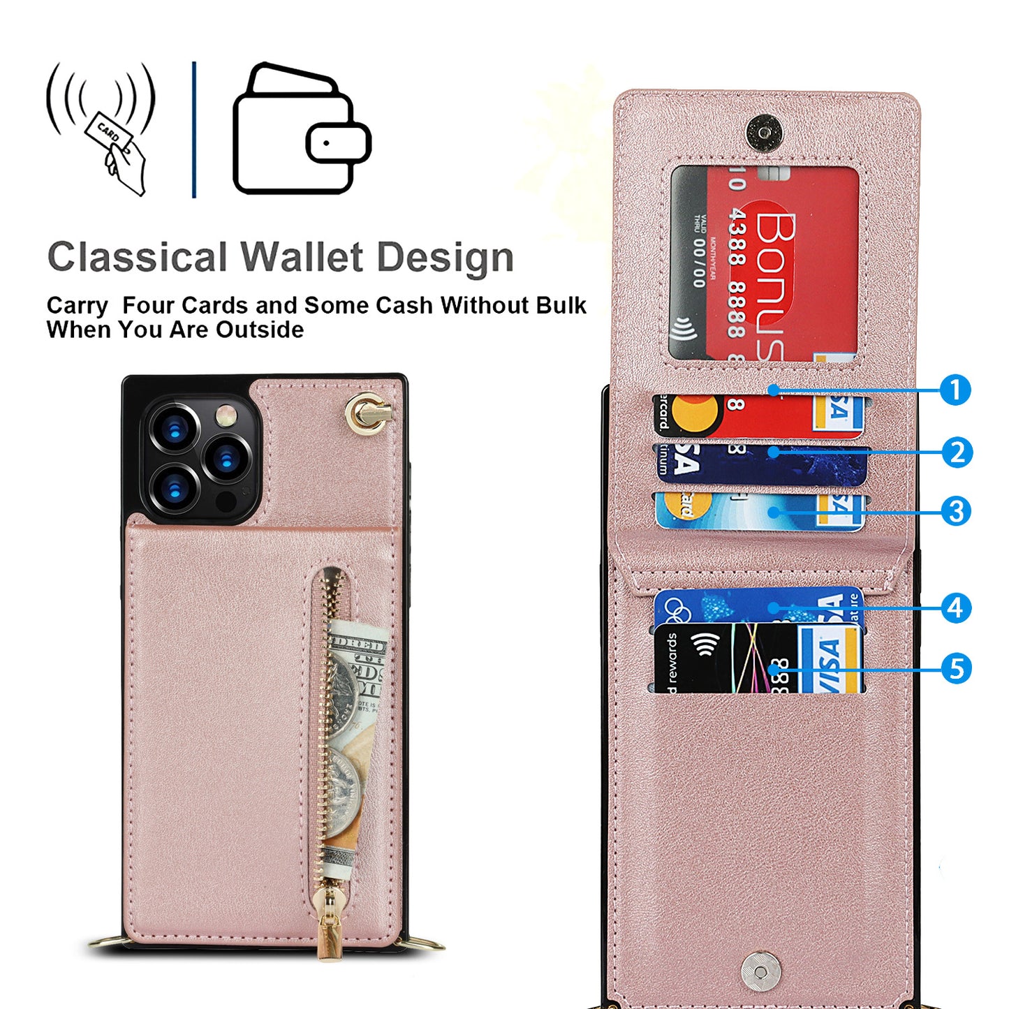 Premium Crossbody Zipper Phone Case