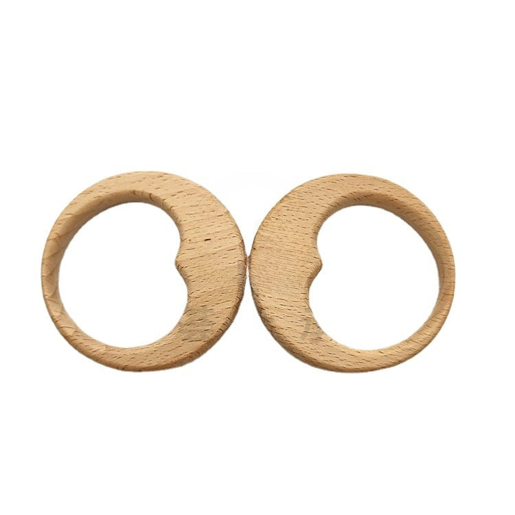 Wooden Baby Rattle Teether Toy with Photo Props