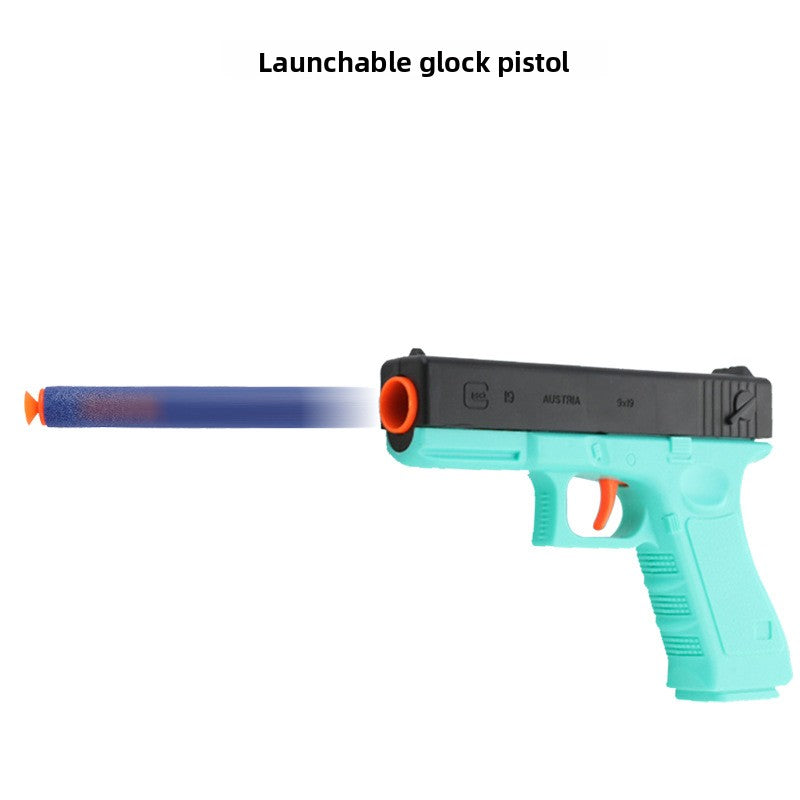 Glock Soft Bullet Toy Gun for Kids - Mint Green
