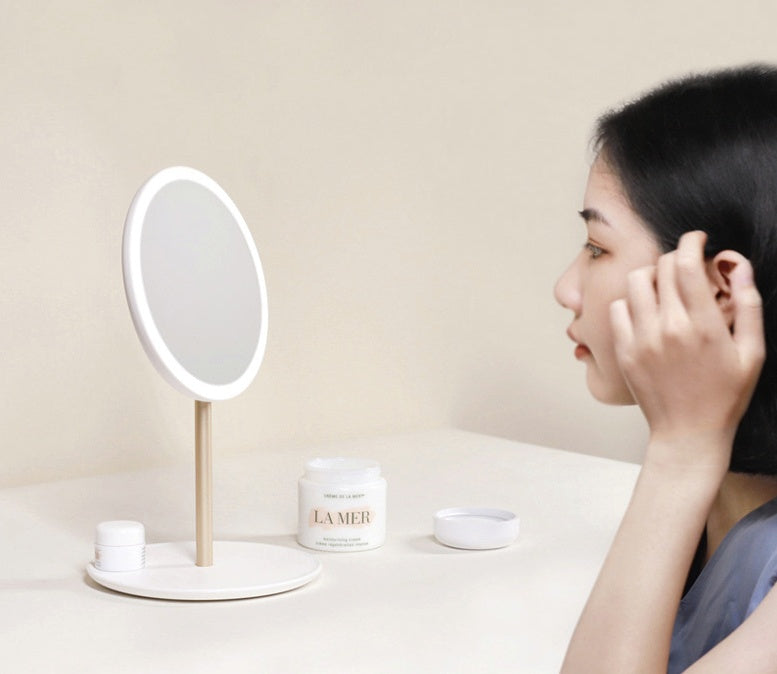 Premium Folding LED Makeup Mirror with Daylight Illumination