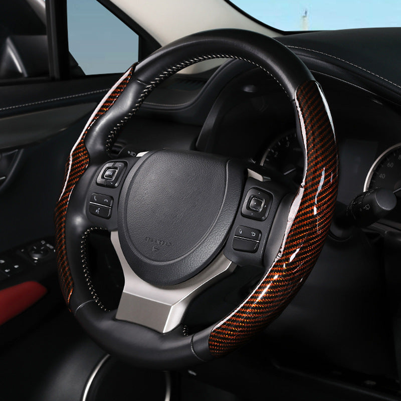 Carbon Fiber Pattern Steering Wheel Cover