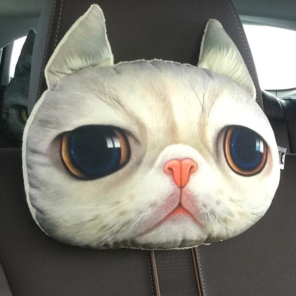 Cat Lovers Car Headrest Pillow