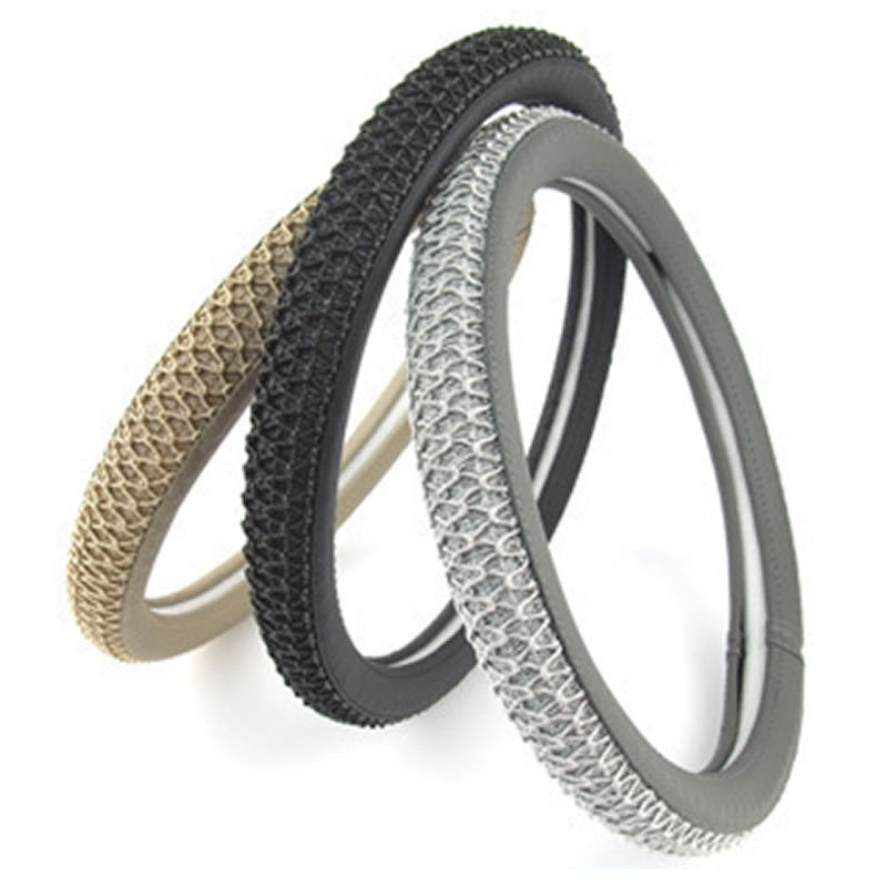 Premium Ice Silk Steering Wheel Cover for Summer Driving