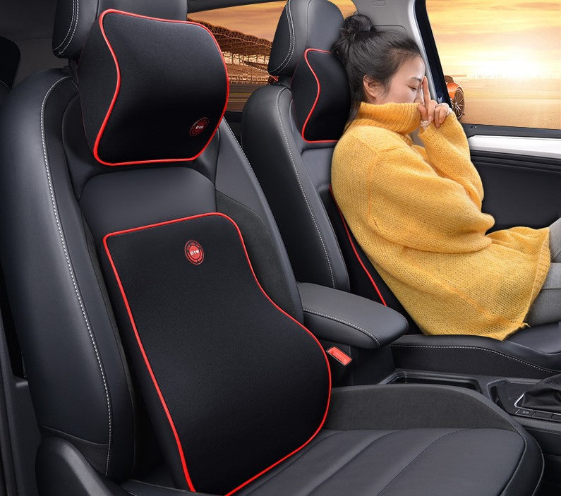 Premium Car Neck & Lumbar Support Pillow Set