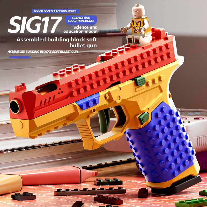 Building block toy gun