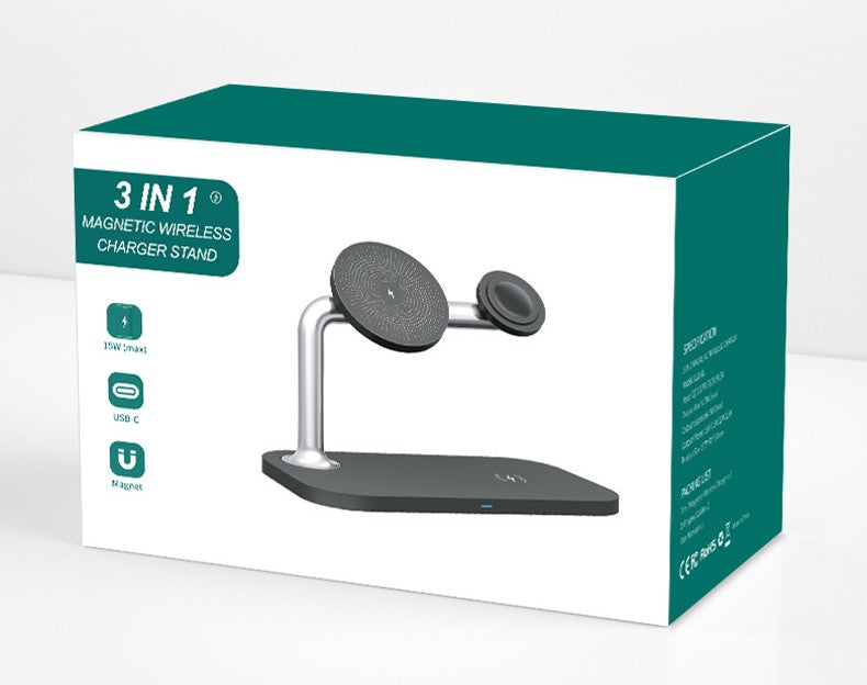 Magnetic 3-in-1 Wireless Charging Stand
