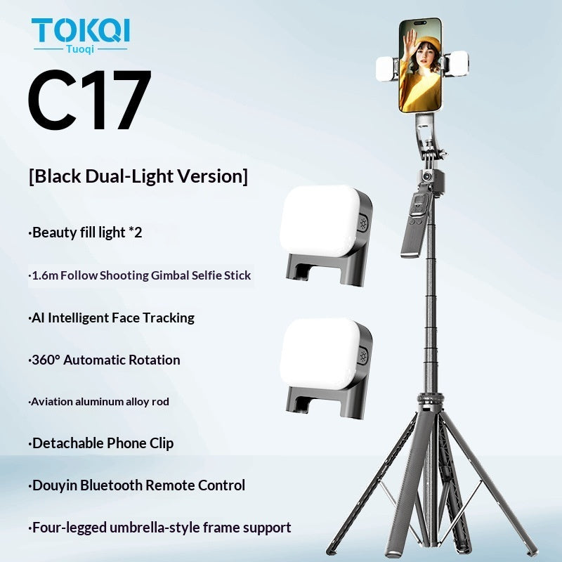 C17 Smartphone Selfie Stick Smart Stabilized Extendable Gimbal With Full Auto Mode