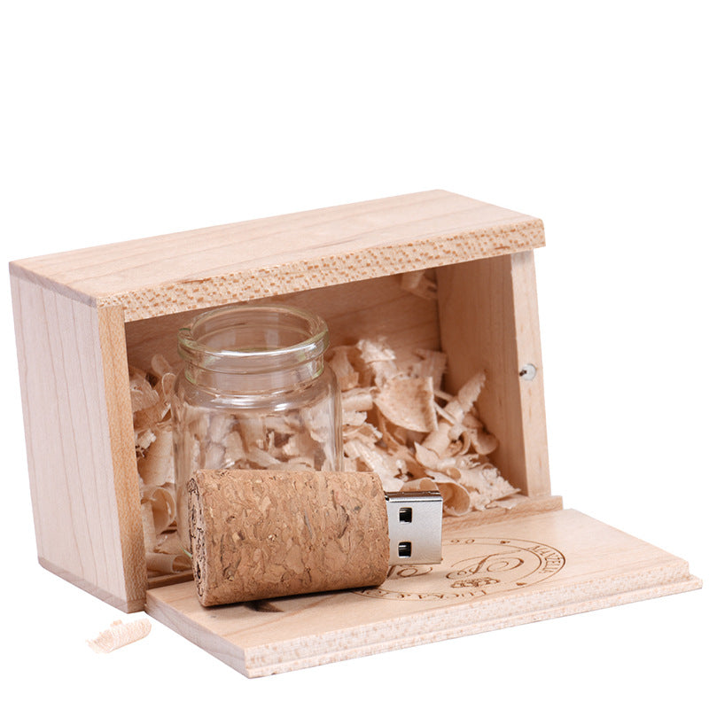 Personalized Wood Drift Bottle USB Flash Drive