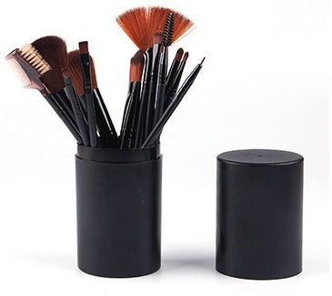 Essential 12-Piece Makeup Brush Collection for Face & Eyes