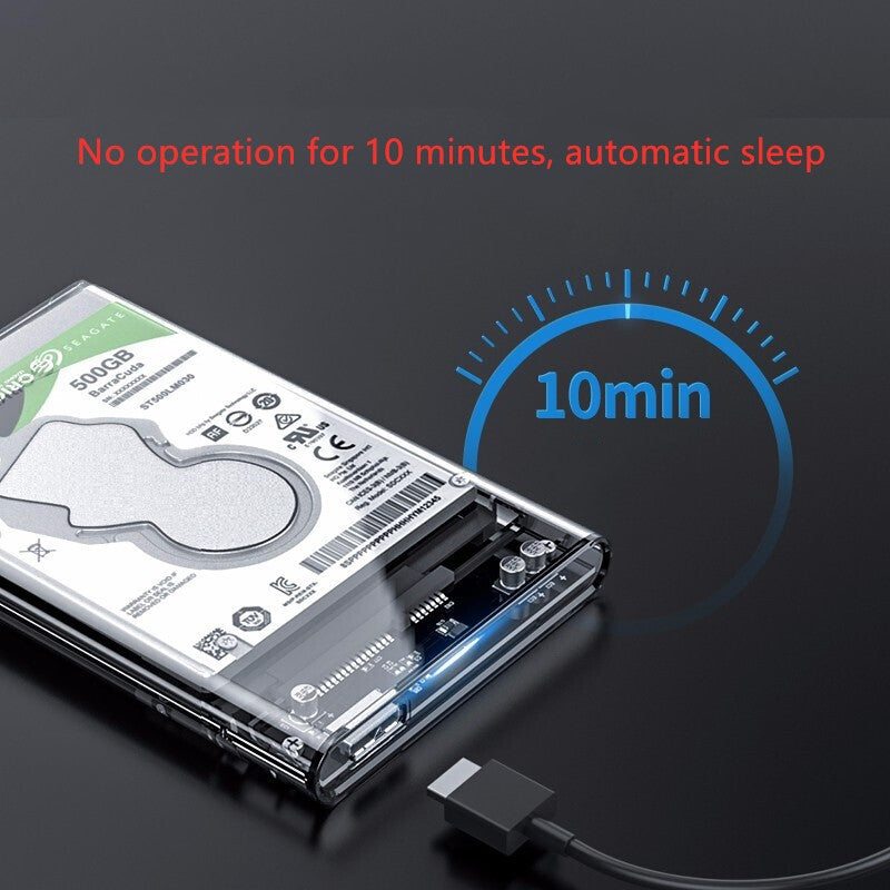 ORICO 2.5" Transparent USB 3.0 Hard Drive Enclosure