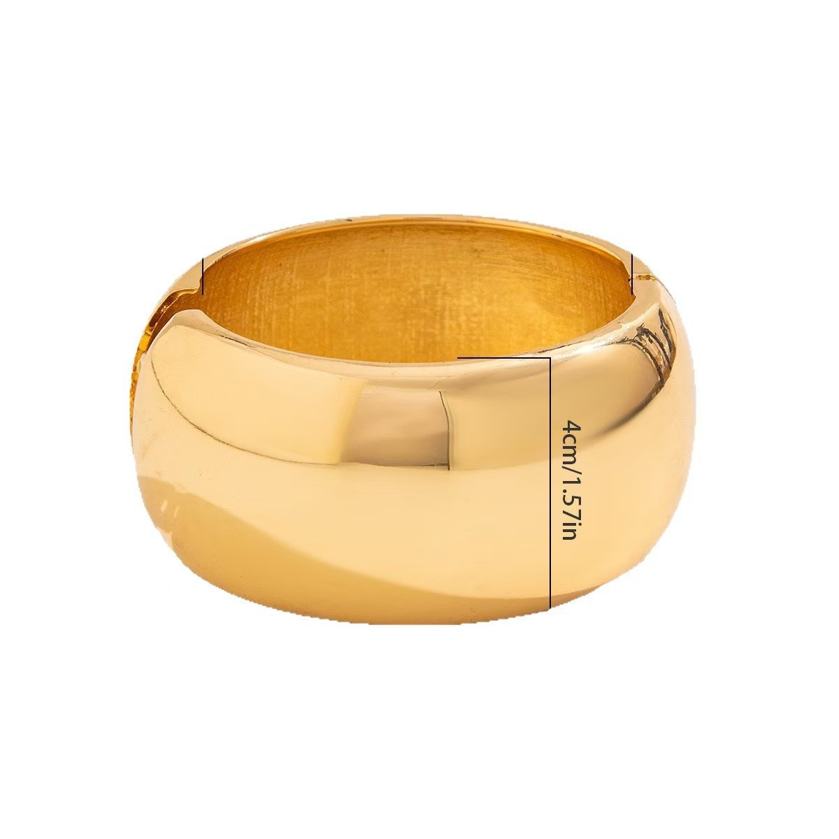 High-end Bracelet Plating Niche Smooth Surface Open Geometric Exaggerated