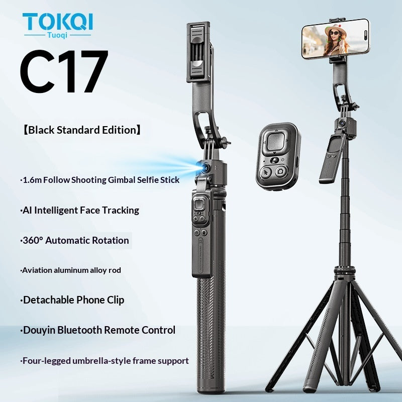 C17 Smartphone Selfie Stick Smart Stabilized Extendable Gimbal With Full Auto Mode