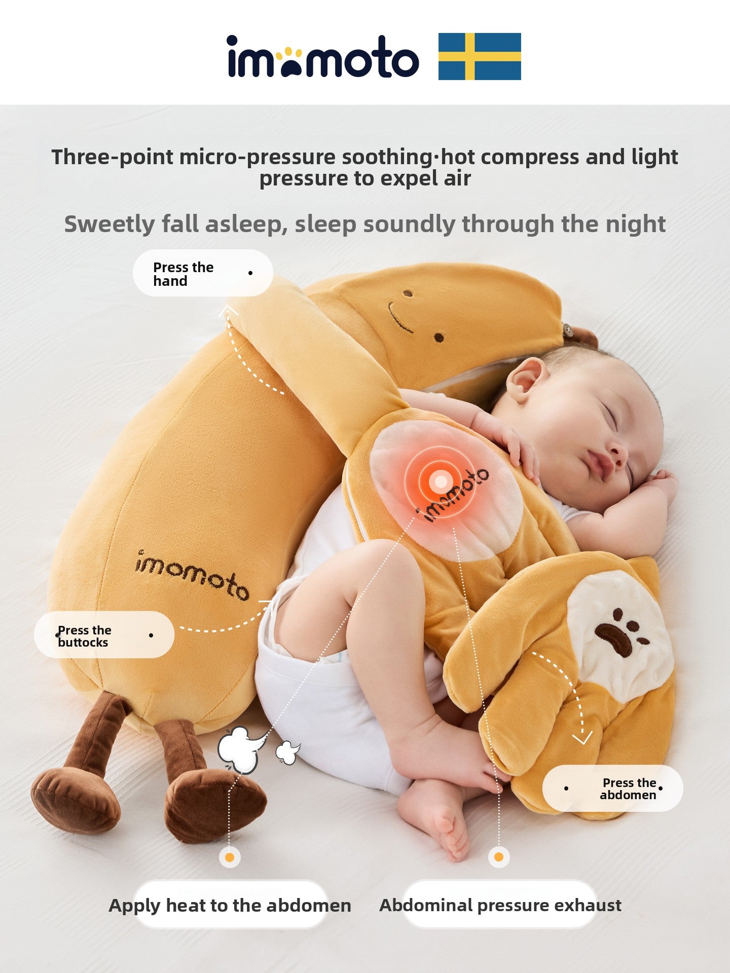 Newborn Soothing Plush Doll with Bluetooth Lullabies