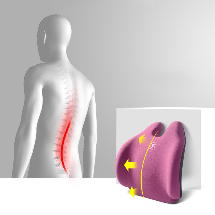 Premium Memory Foam Lumbar Support Cushion for Car & Office