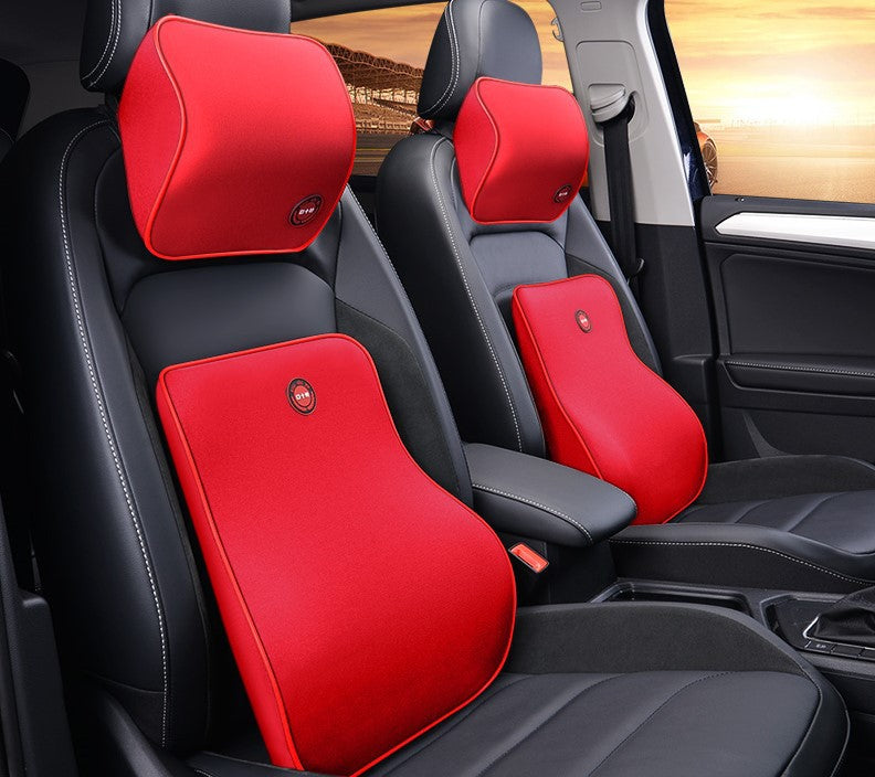 Premium Car Neck & Lumbar Support Pillow Set
