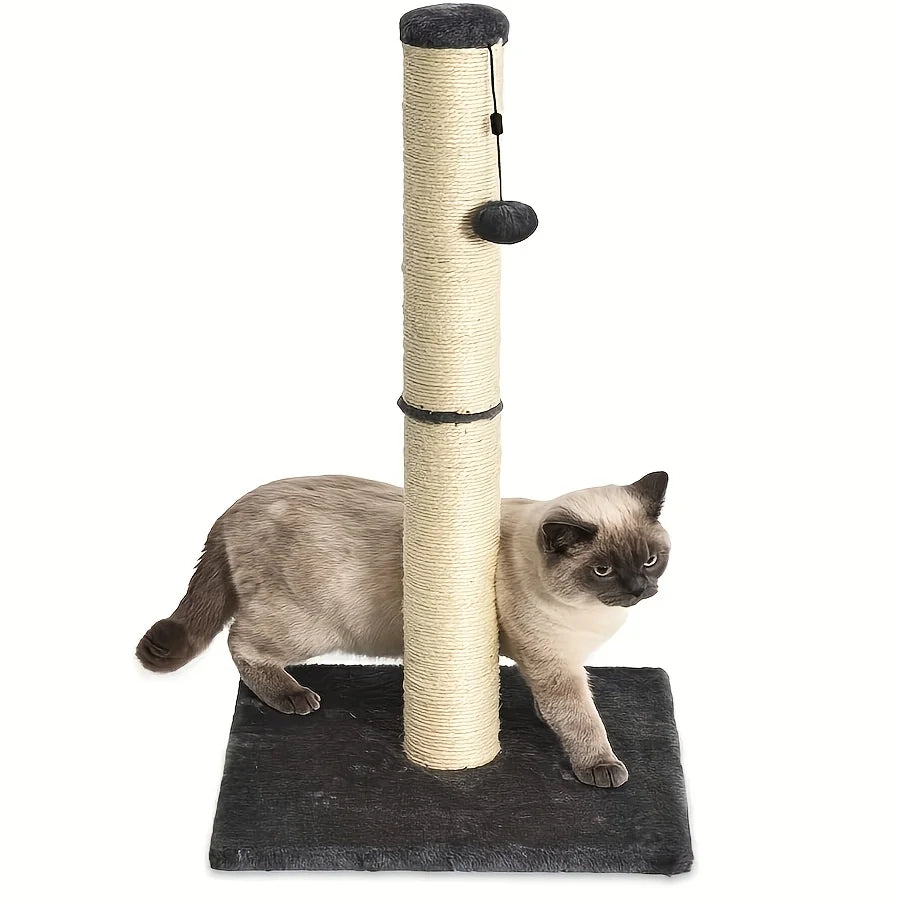 Two Section Vertical Sisal Cat Climbing Frame and Modern Stable Cat Scratching Post