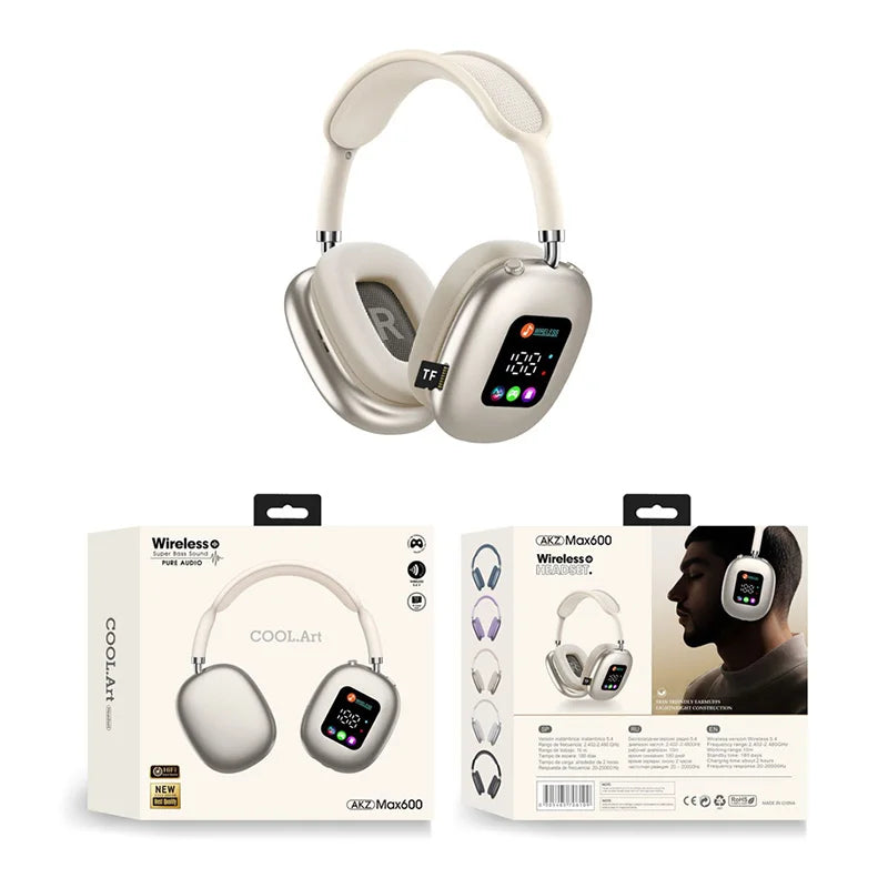 MAX600 Hybrid Wireless Active Noise Cancelling Headphones