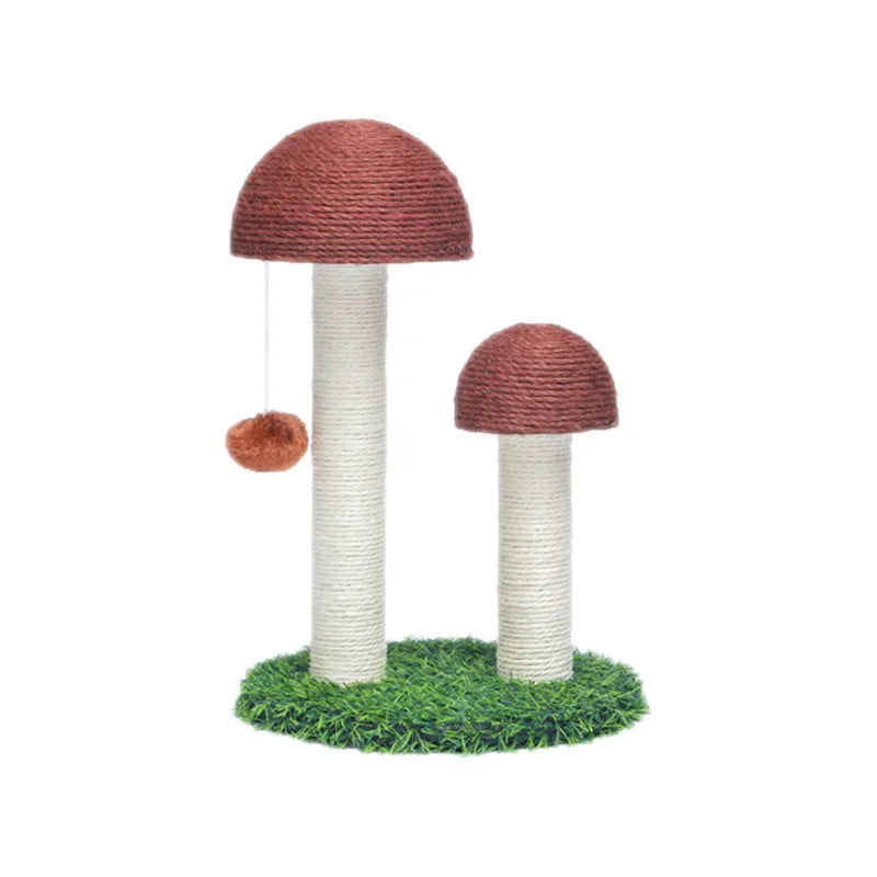 Mushroom Sisal Cat Scratching Column Wear Resistant Vertical Climbing Frame for Cats