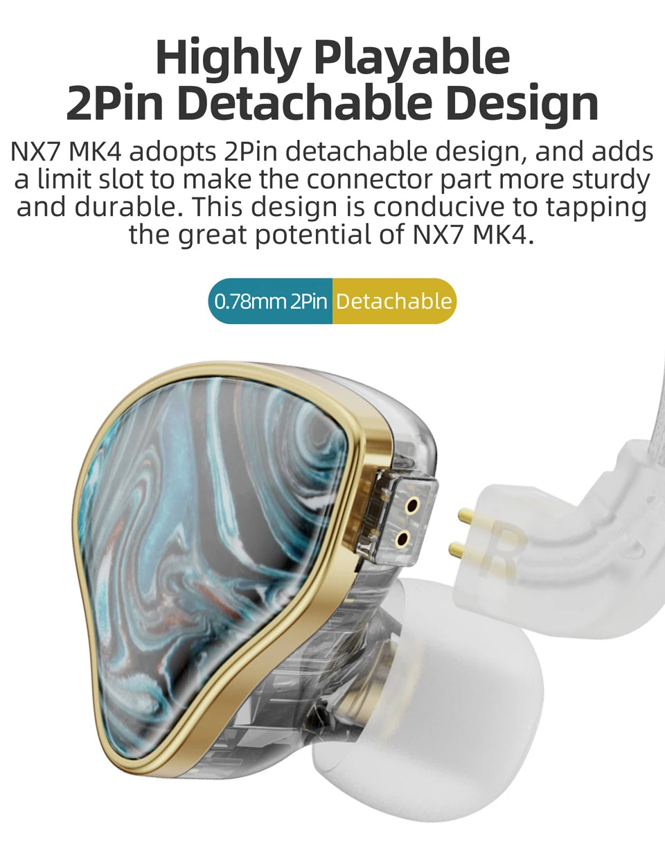 NICEHCK NX7 MK4 Hybrid Audiophile Earphones