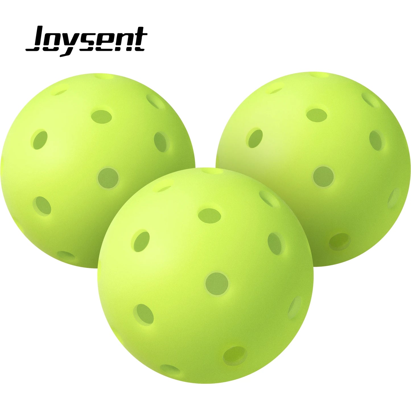 Joysent Pro-Grade Outdoor Rotational Pickleball Balls 40 Holes 74mm Training Competition Practice Standard Durable PE Material