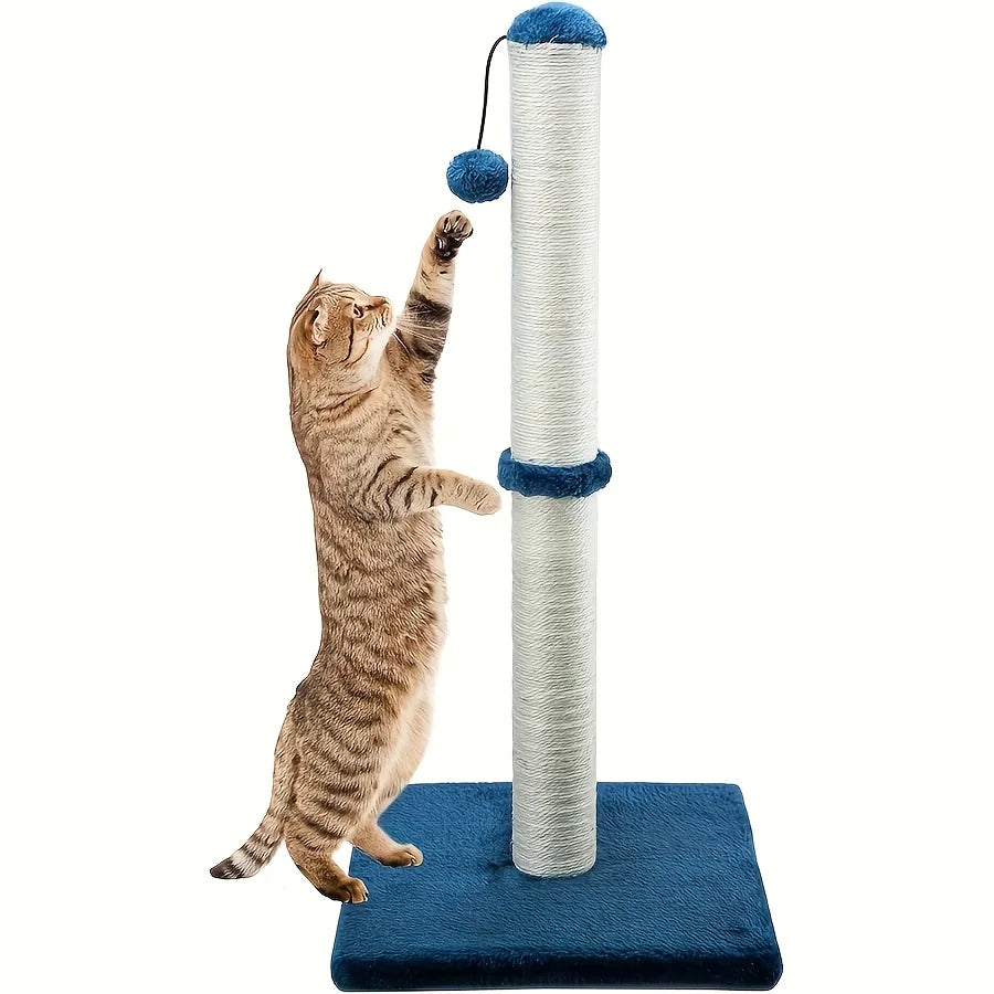 Two Section Vertical Sisal Cat Climbing Frame and Modern Stable Cat Scratching Post