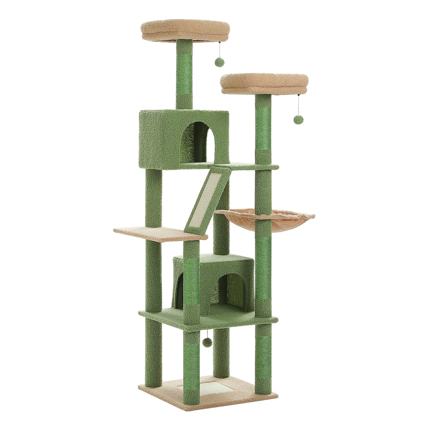 PAWZ Road Large Multi Level Cat Tower with Plush Condo Scratching Posts and Perches