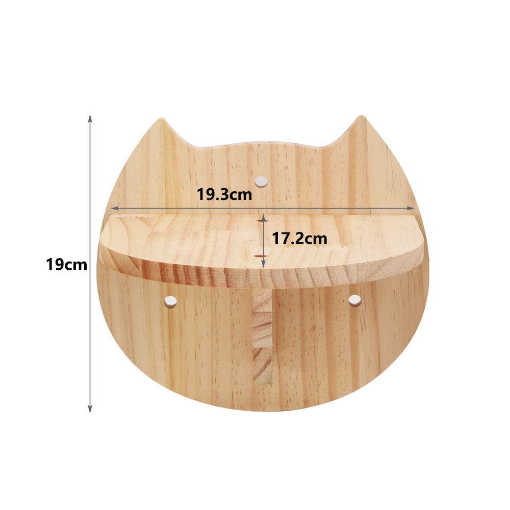 CWV Wall Mounted Cat Climbing House and Floating Shelf Bed Villa for Indoor Cats