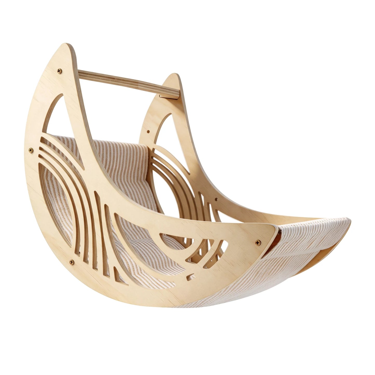 Wall Mounted Wooden Cat Tree Shelves with Scratching Posts Hammock and Floating Climbing Perches
