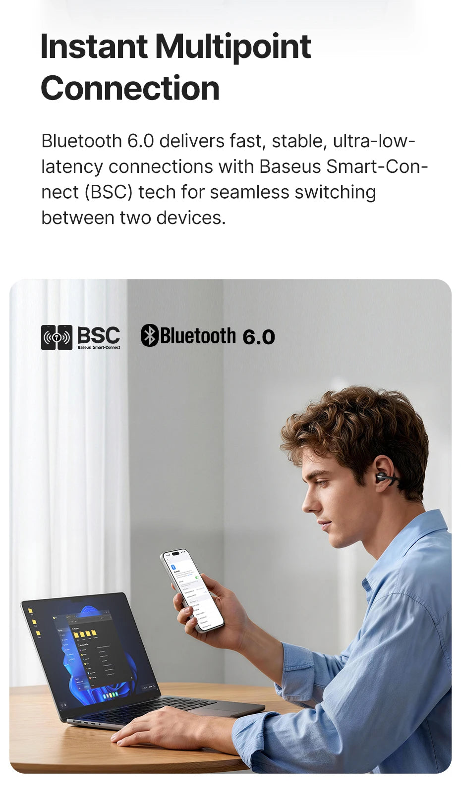 Baseus Bowie MC2 Open-Ear Earbuds