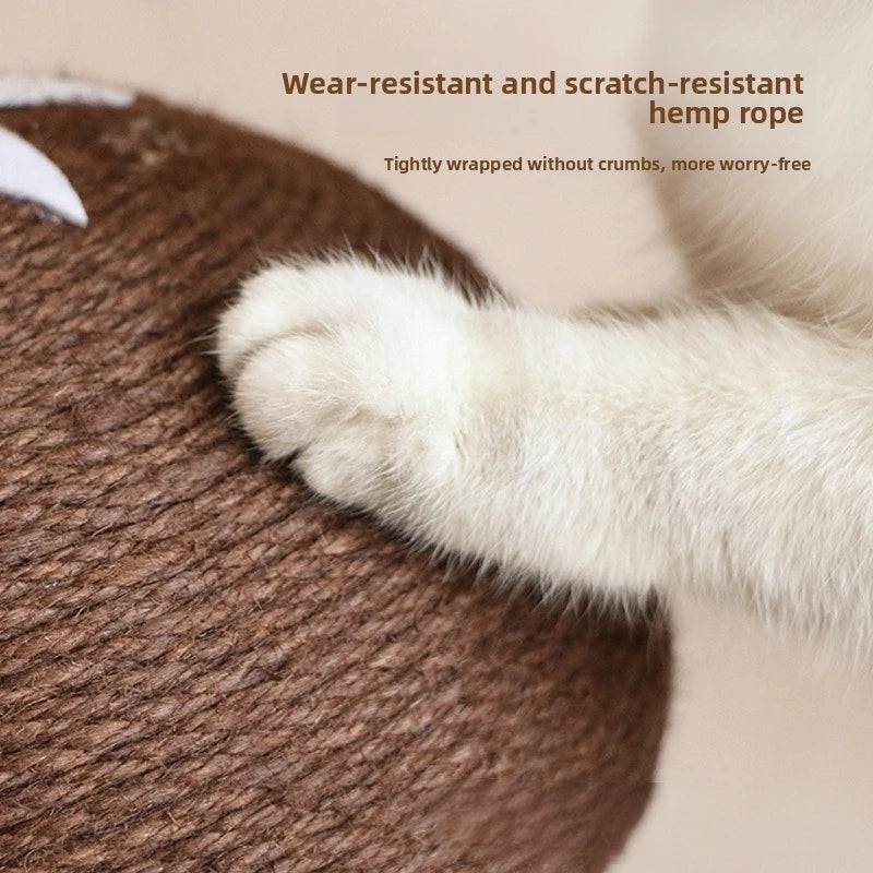 Mushroom Shaped Sisal Cat Scratching Post Vertical Claw Grinding Pad for Indoor Cats