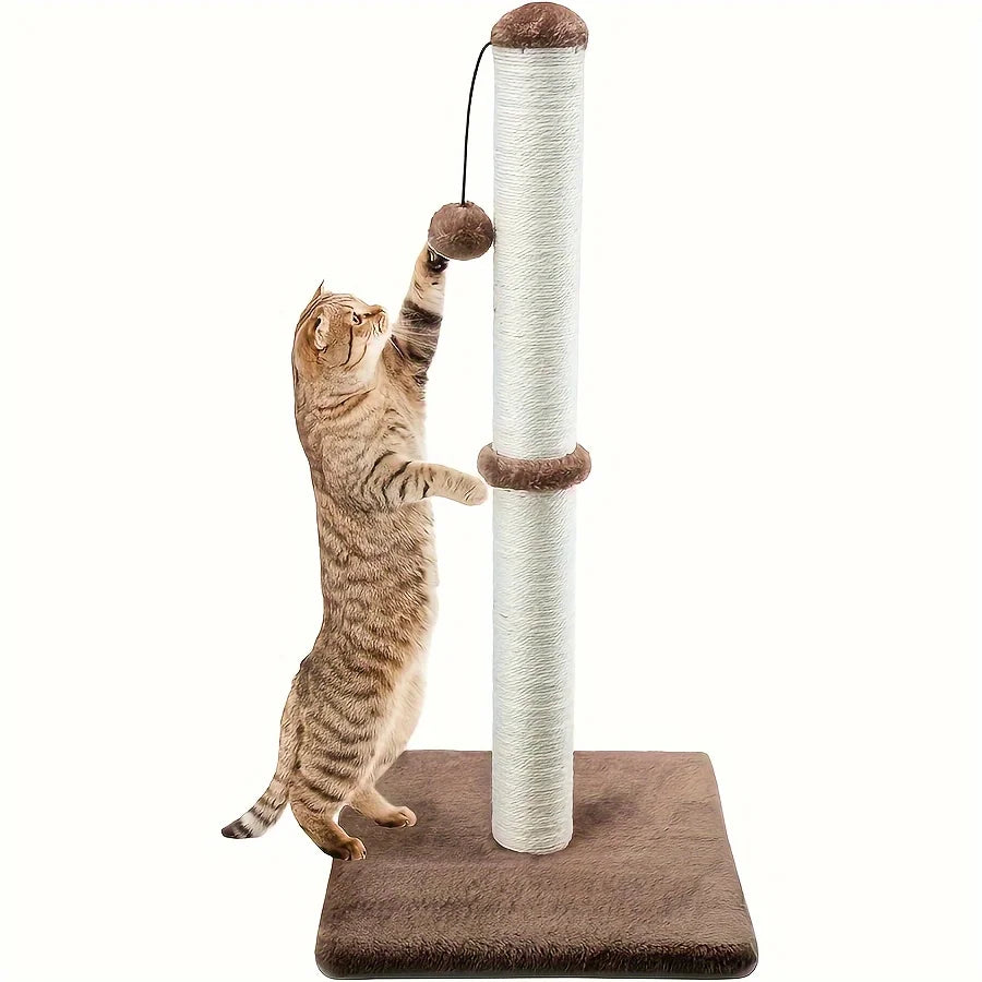 Two Section Vertical Sisal Cat Climbing Frame and Modern Stable Cat Scratching Post