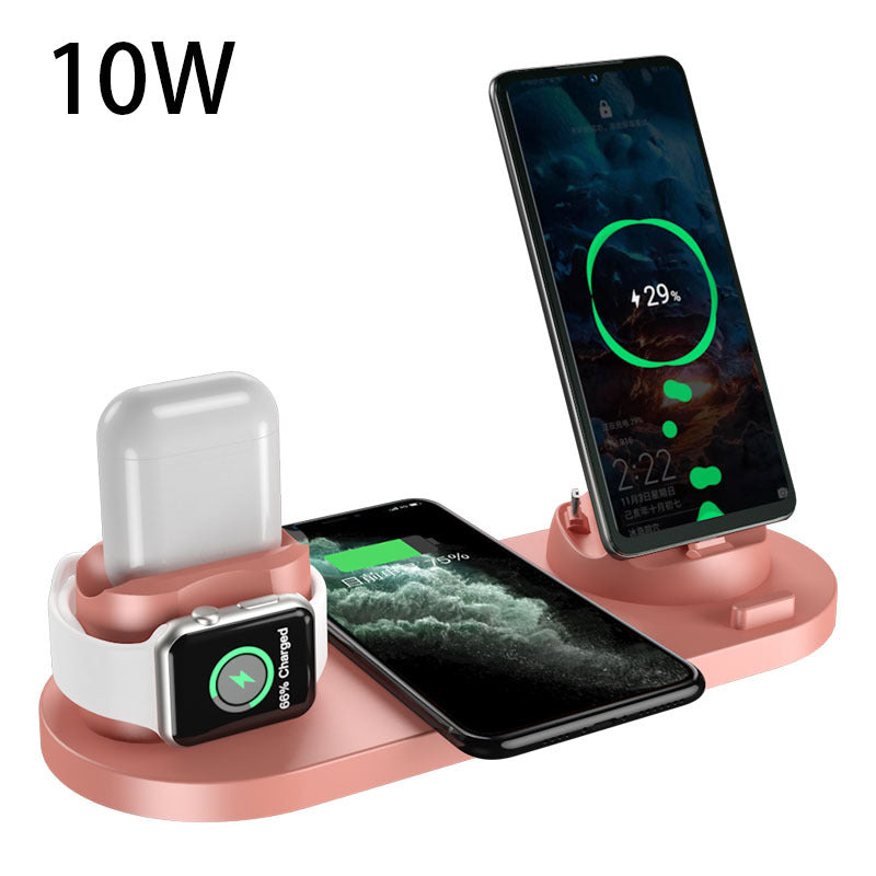 6 in 1 Wireless Charging Dock Station for iPhone and Smartwatch Fast Charging Pad