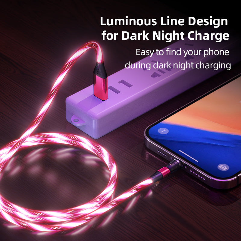 540° Rotating Magnetic LED Charging Cable